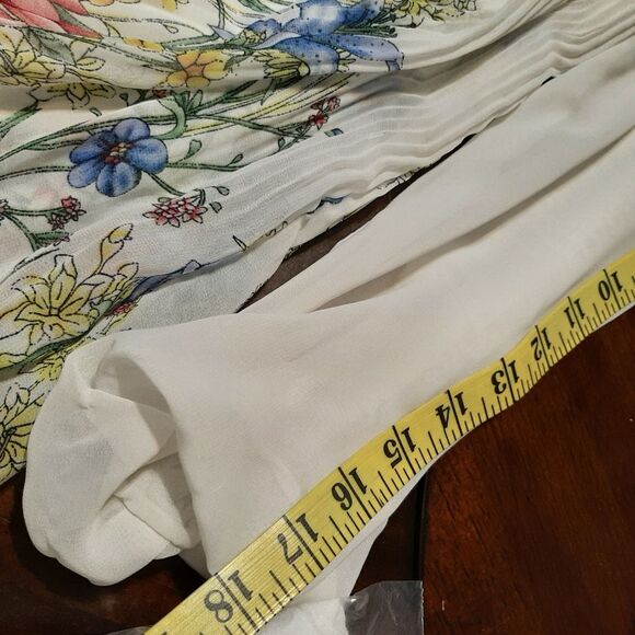 Face face Floral Boho Grandma Core Lighweight Long Lined Blouse Small - Picture 7 of 7